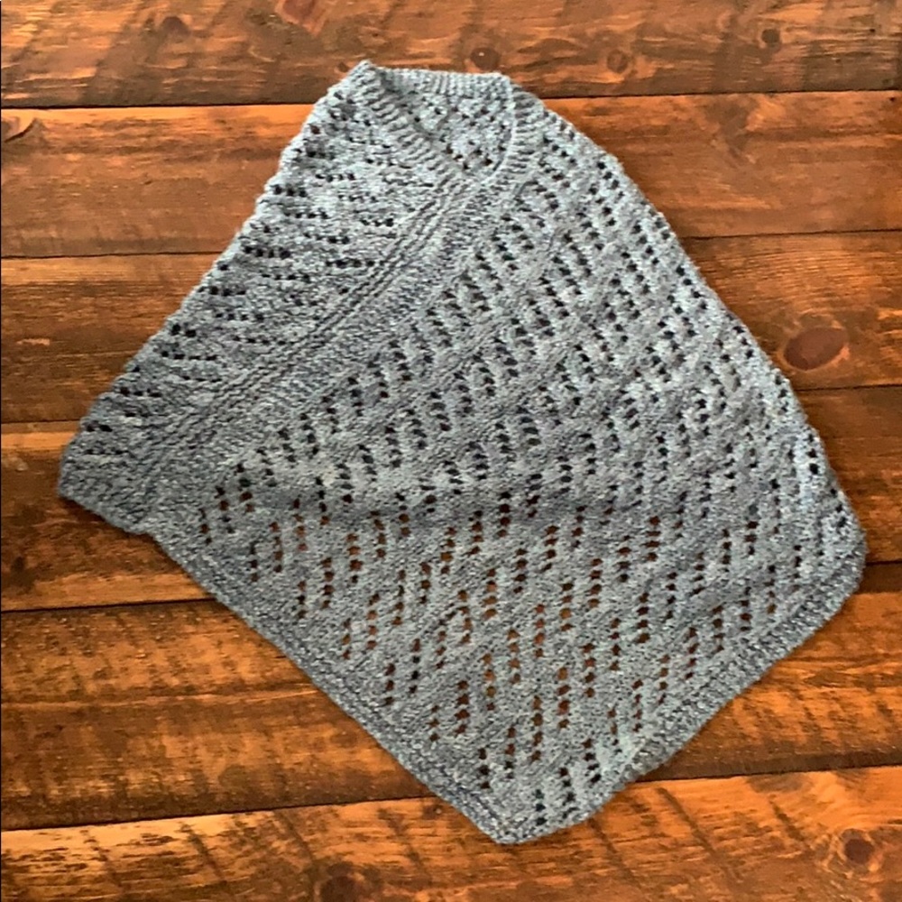 Beautiful soft blue knit poncho